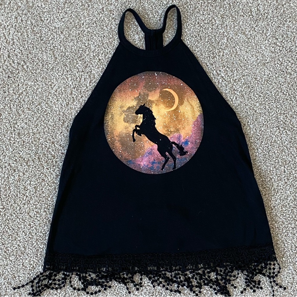 black tank top